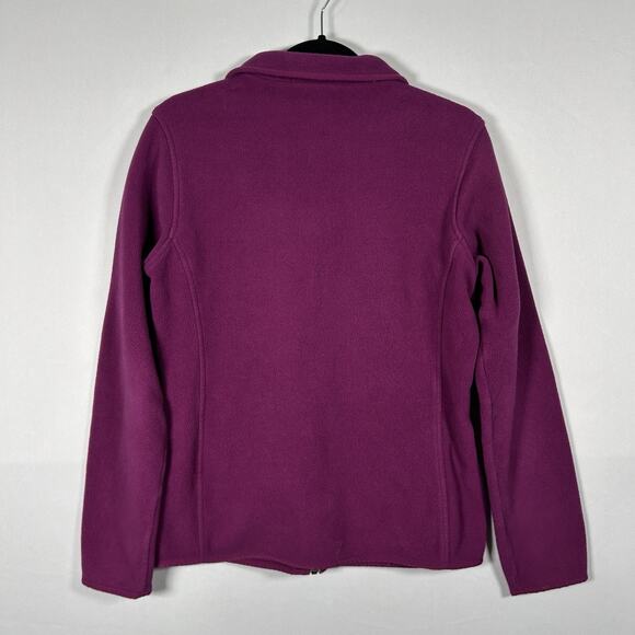 Columbia Women’s Full Zip Fleece Jacket Purple Size Medium Cozy Outdoor Layer - Picture 4 of 5